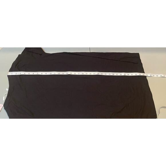 Avec‎ Les Filles Black Shirt Dress Short Sleeves Stretch Tie Size Small - Picture 6 of 7